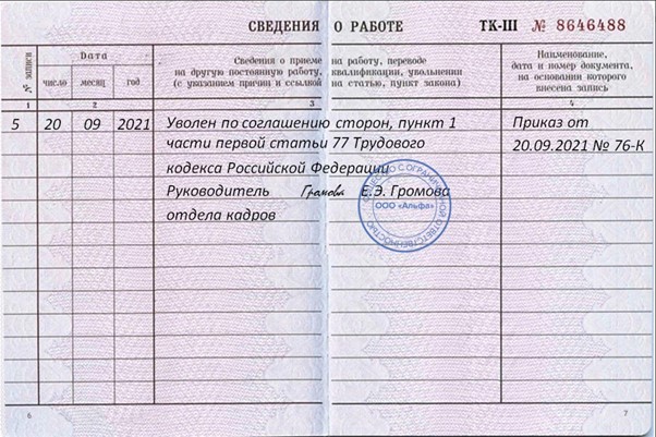 Увольнение по соглашению сторон: как оформить, образец заявления